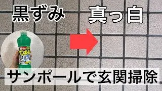 玄関タイル掃除 サンポール で汚れは落ちる 簡単に真っ白に 年末大掃除 3児ママmiyaの暮らし 簡単スタイル 玄関タイル掃除 サンポール で汚れは落ちる 簡単に真っ白に 年末大掃除 3児ママmiyaの暮らし 簡単スタイル